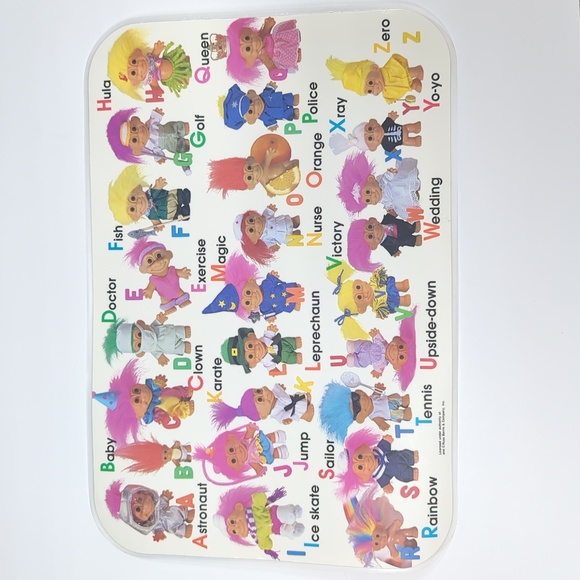Vintage Trolls laminated child's placemats - Picture 1 of 2